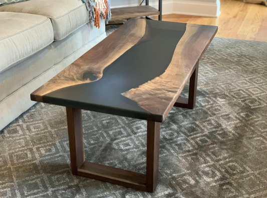 Black Walnut Epoxy River Coffee Table