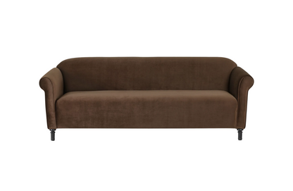 Harmony Sofa Dark Brown Faux Mohair