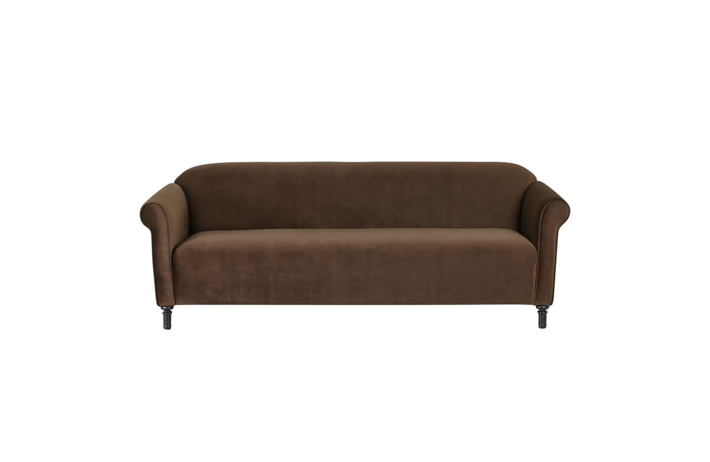 Harmony Sofa Dark Brown Faux Mohair