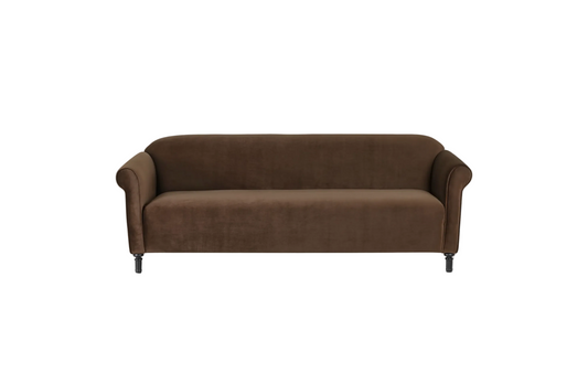 Harmony Sofa Dark Brown Faux Mohair