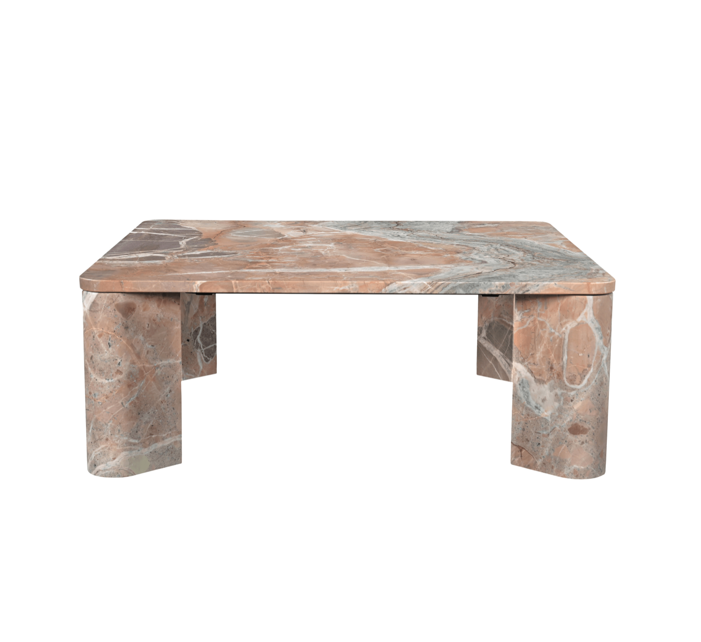 Segment Coffee Table Orange Lavante Marble