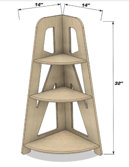 SERENA- Corner Toy Shelves- Set of 2