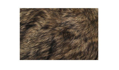 Serge Ottoman Brown Faux Fur