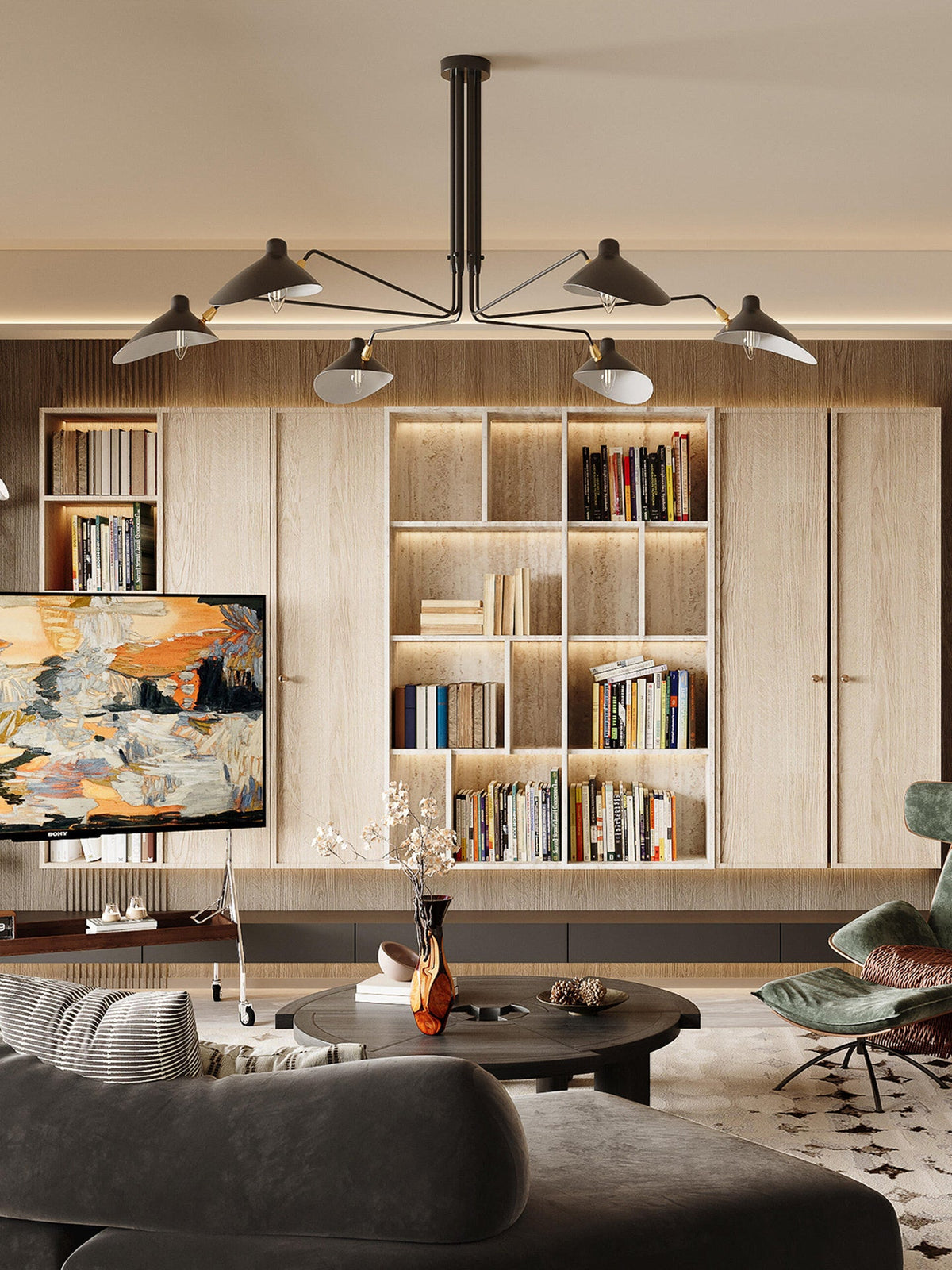 Serge Mouille Ceiling Light