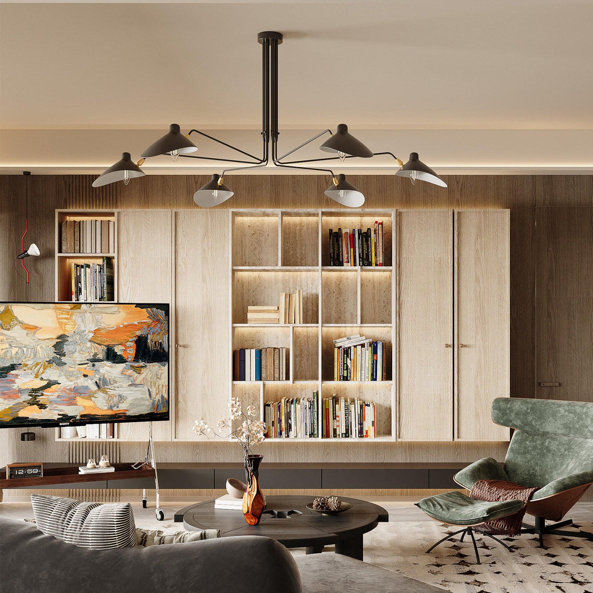 Serge Mouille Ceiling Light