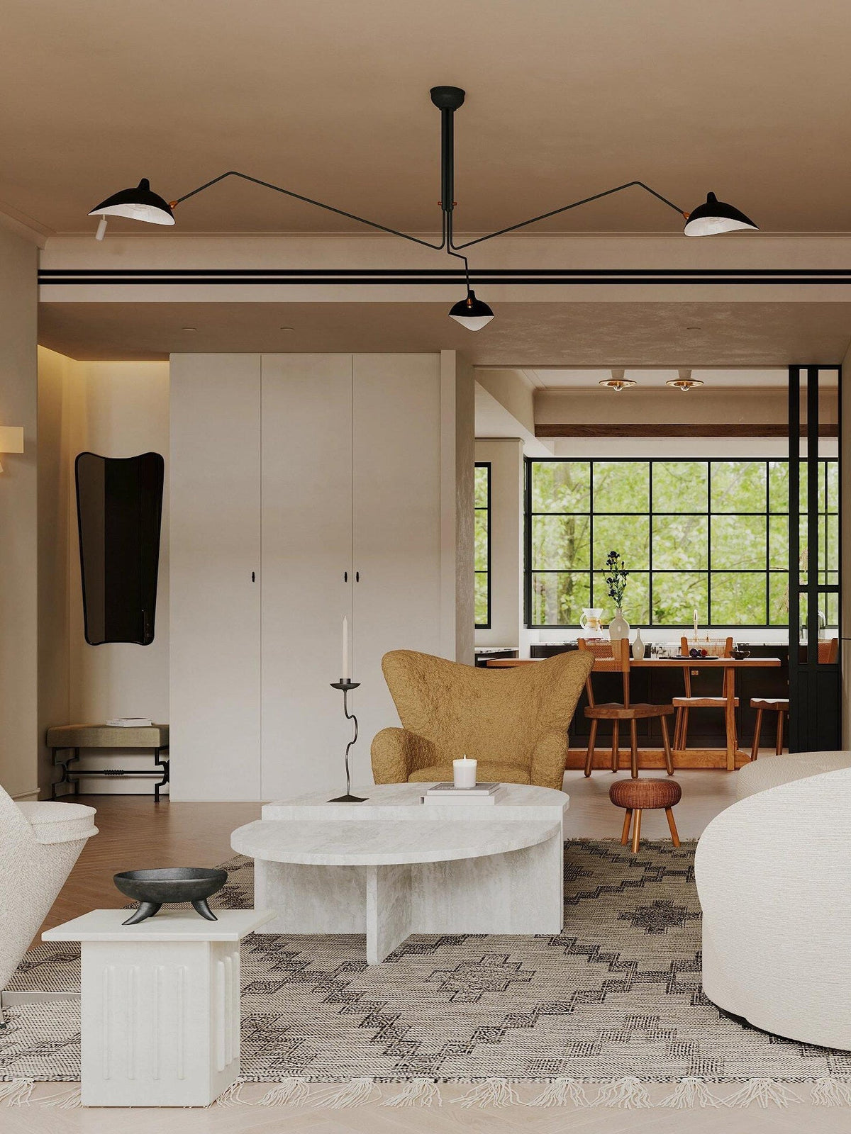 Serge Mouille Ceiling Light