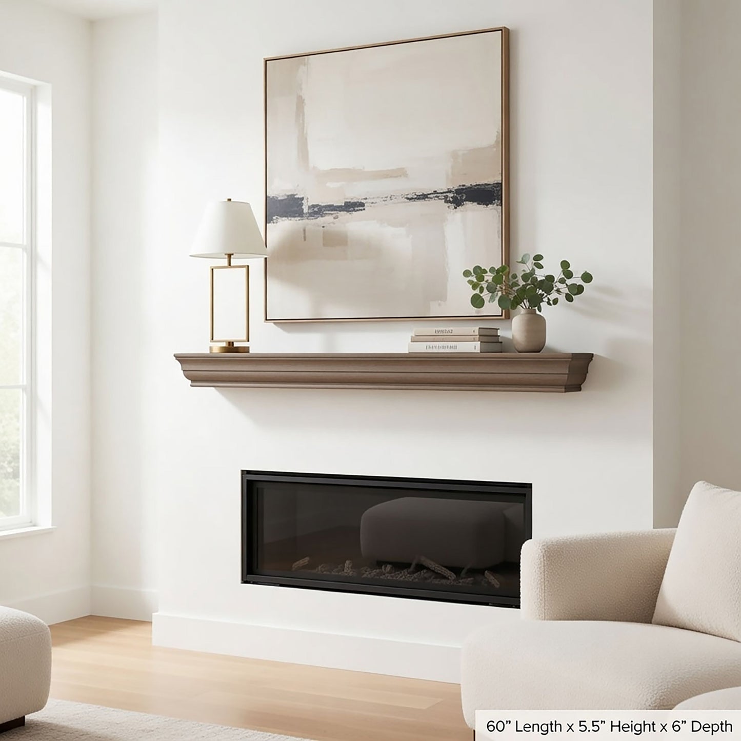 Shaker Fireplace Mantel Shelf – Real Wood.