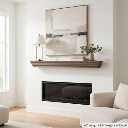 Shaker Fireplace Mantel Shelf – Real Wood.