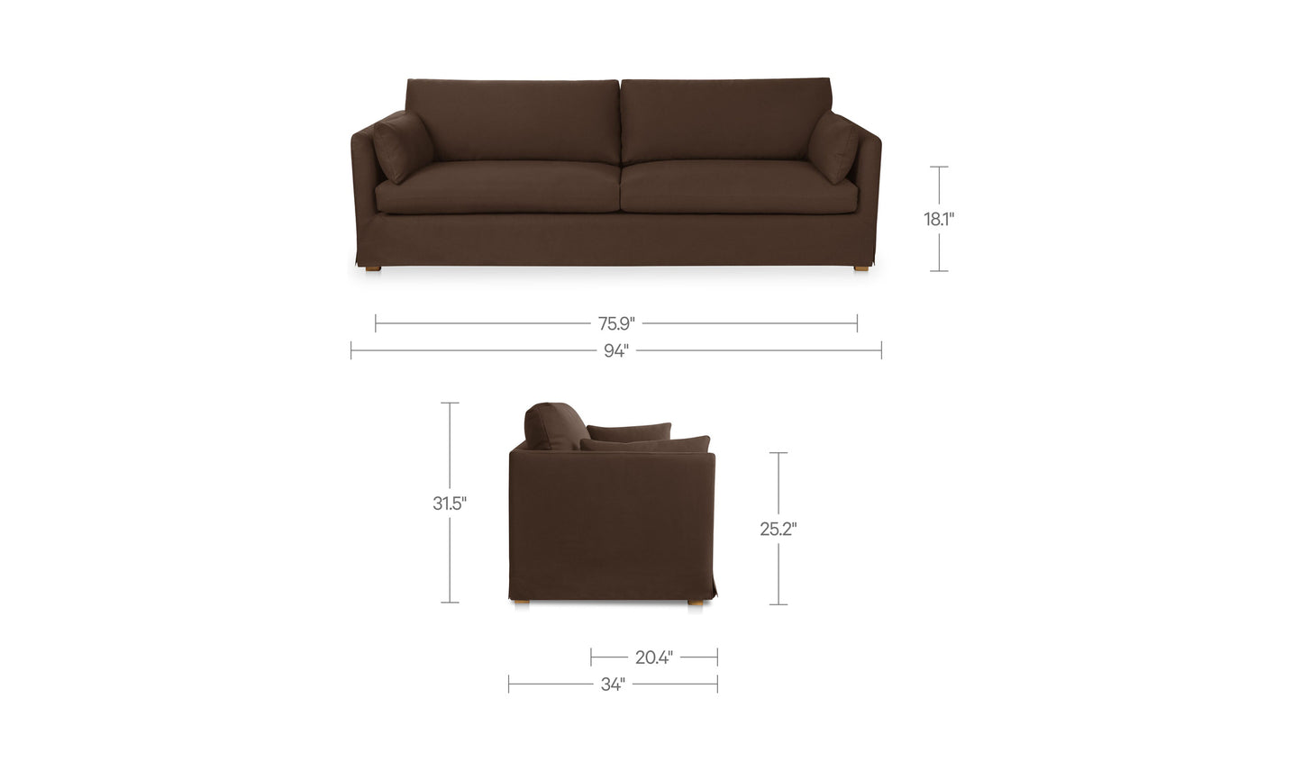 Shea Sofa Dark Brown.