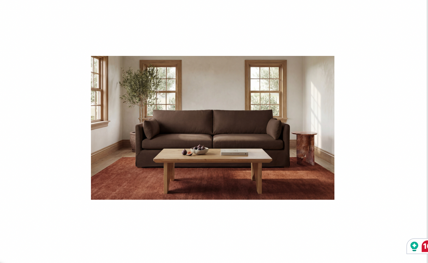 Shea Sofa Dark Brown.
