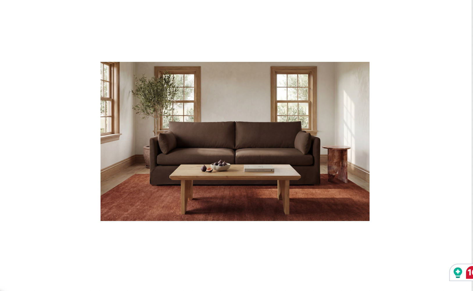 Shea Sofa Dark Brown.