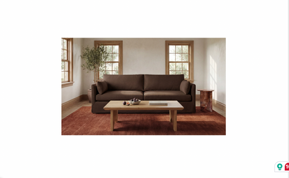 Shea Sofa Dark Brown.
