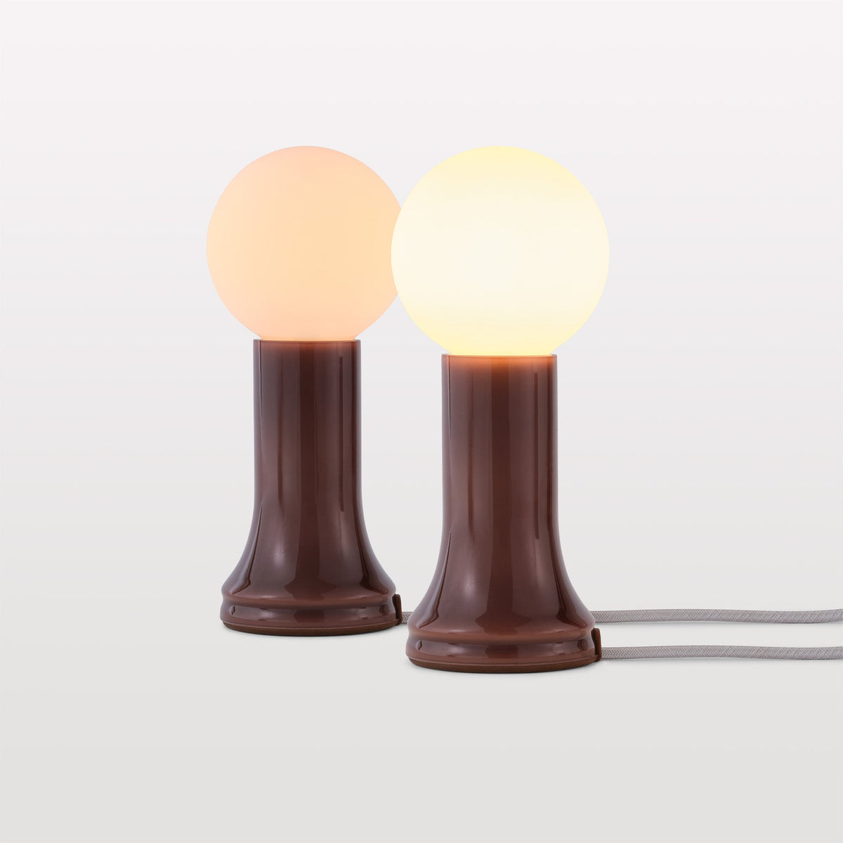 Shore Table Lamp in Bottle Brown - Set of 2.