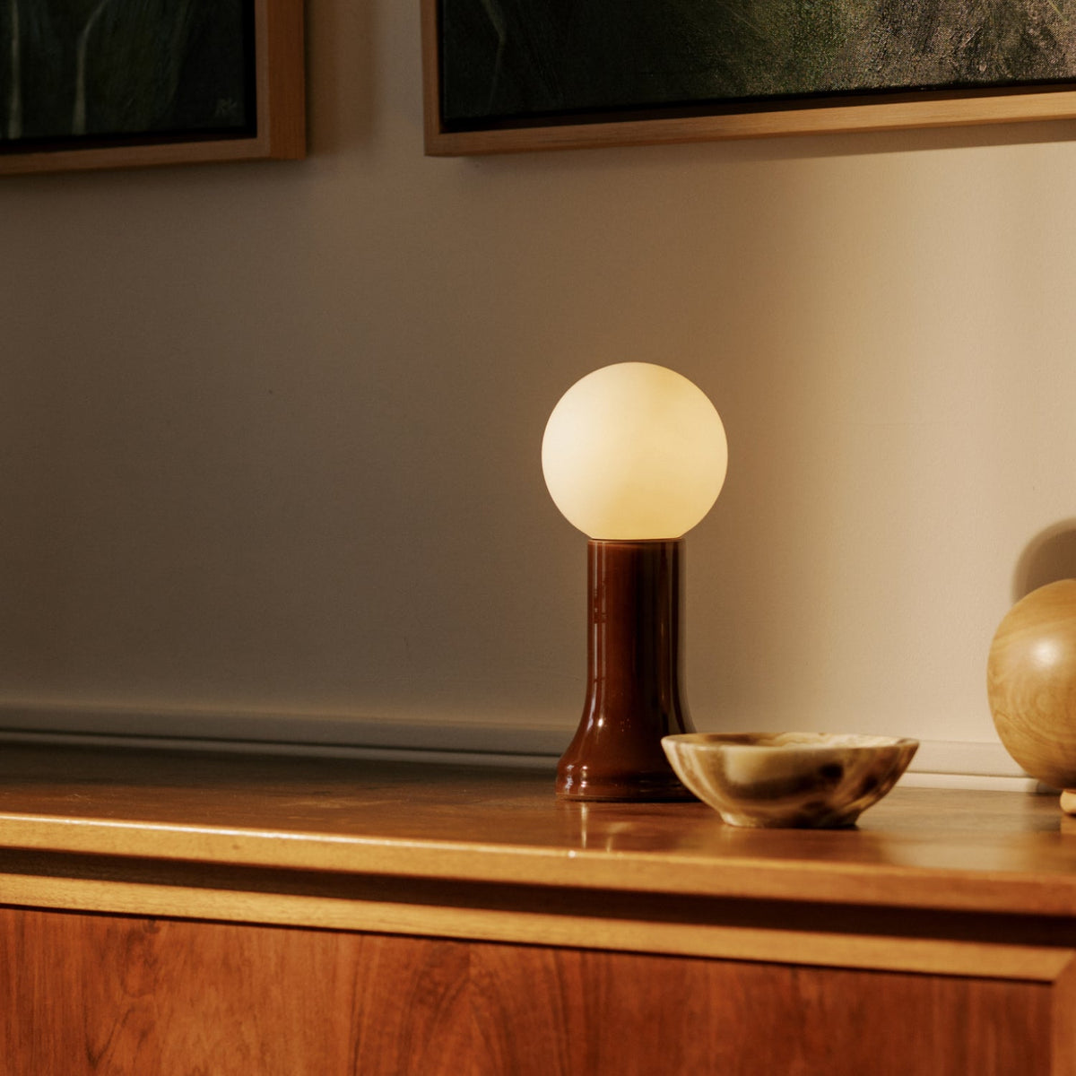 Shore Table Lamp in Bottle Brown - Set of 2.