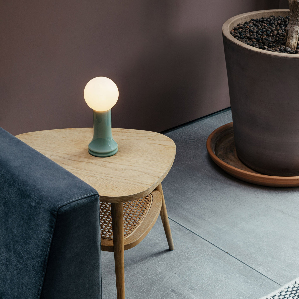 Shore Table Lamp in Sea Green - Set of 2.