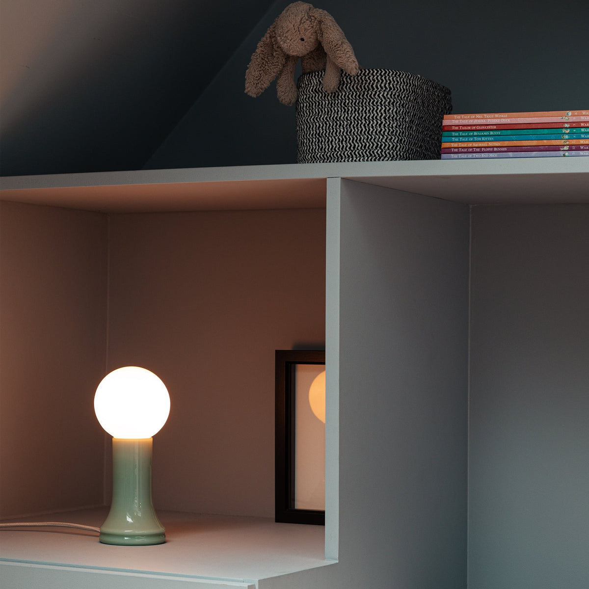 Shore Table Lamp in Sea Green - Set of 2.