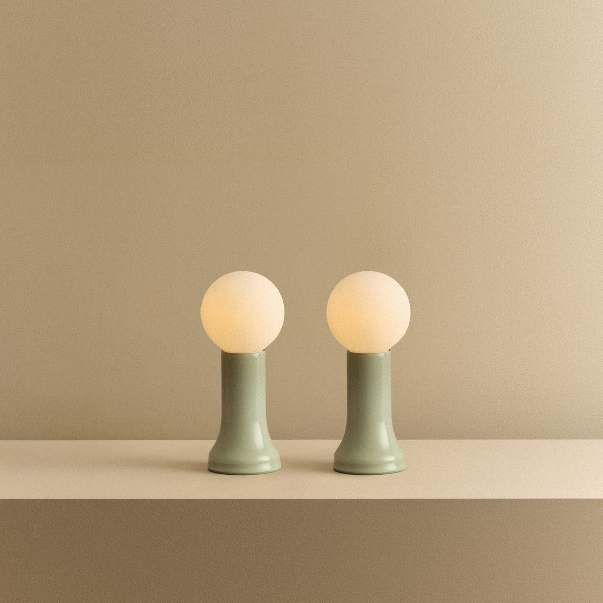 Shore Table Lamp in Sea Green - Set of 2.