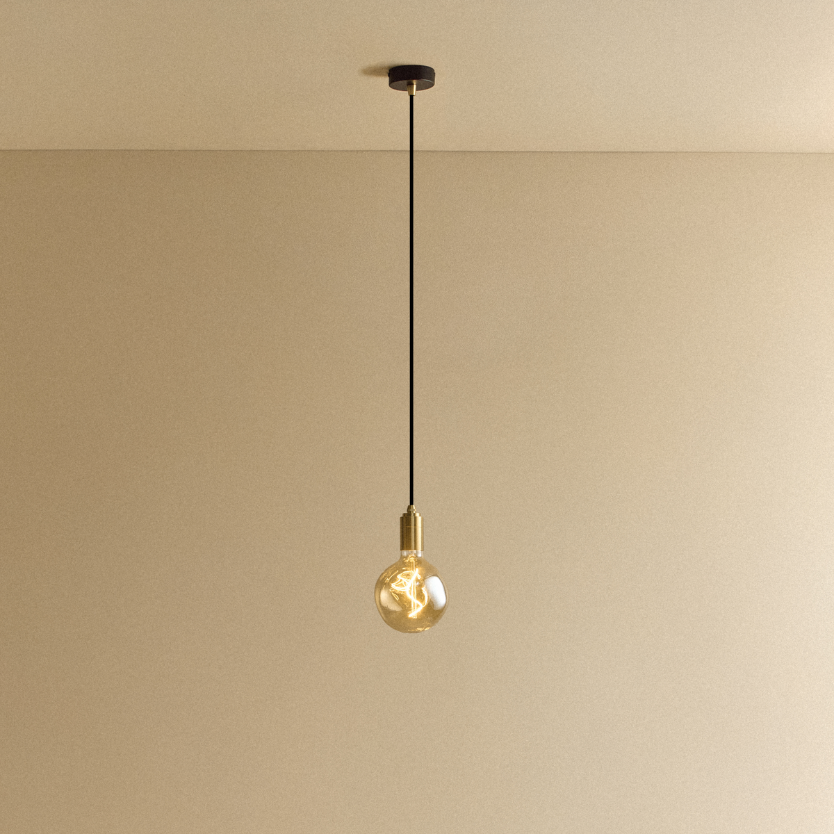 Voronoi I Pendant Light in Brass.