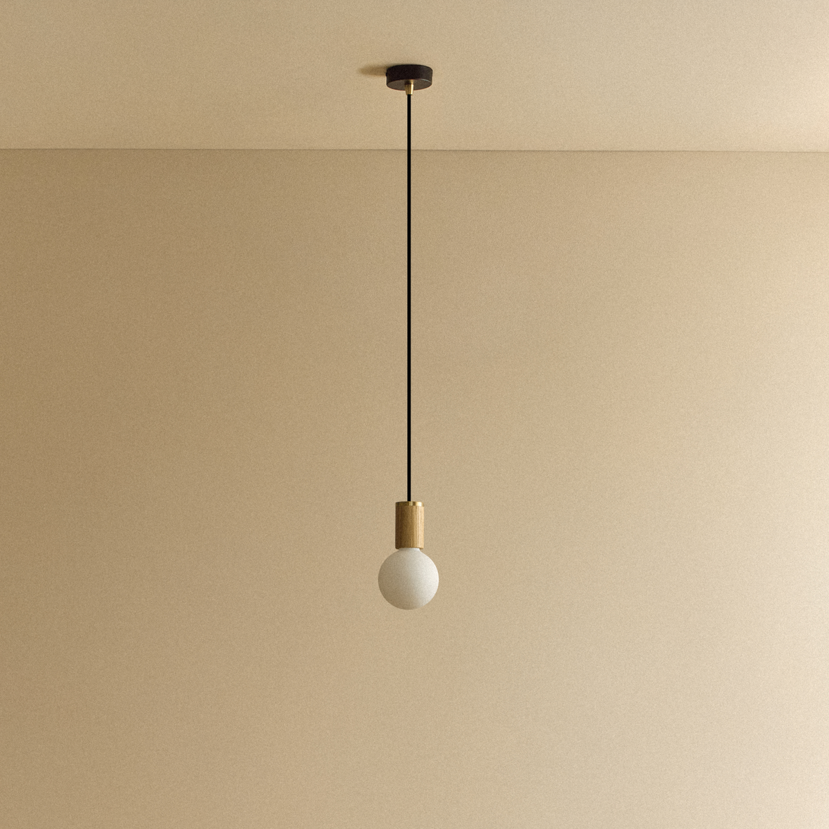 Porcelain II Pendant Light in Oak.