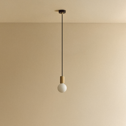 Porcelain II Pendant Light in Oak.