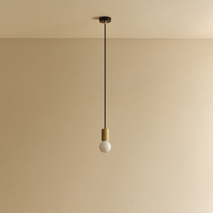 Sphere II Pendant Light in Oak.