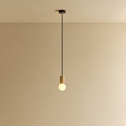 Sphere II Pendant Light in Oak.