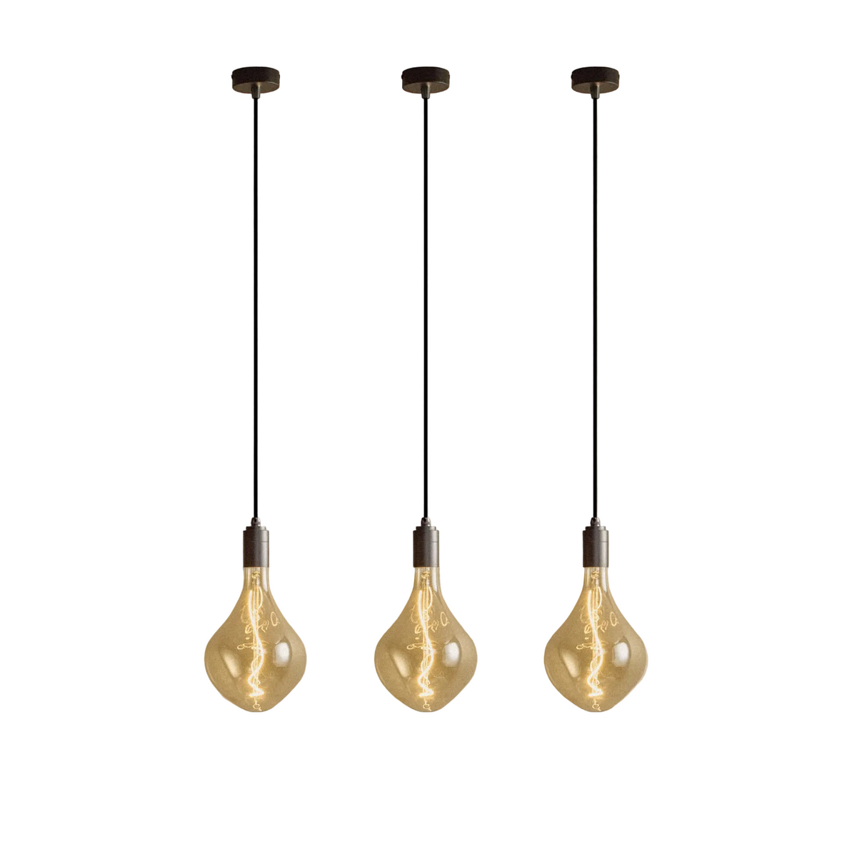 Voronoi II Pendant Light in Graphite - Set of 3.
