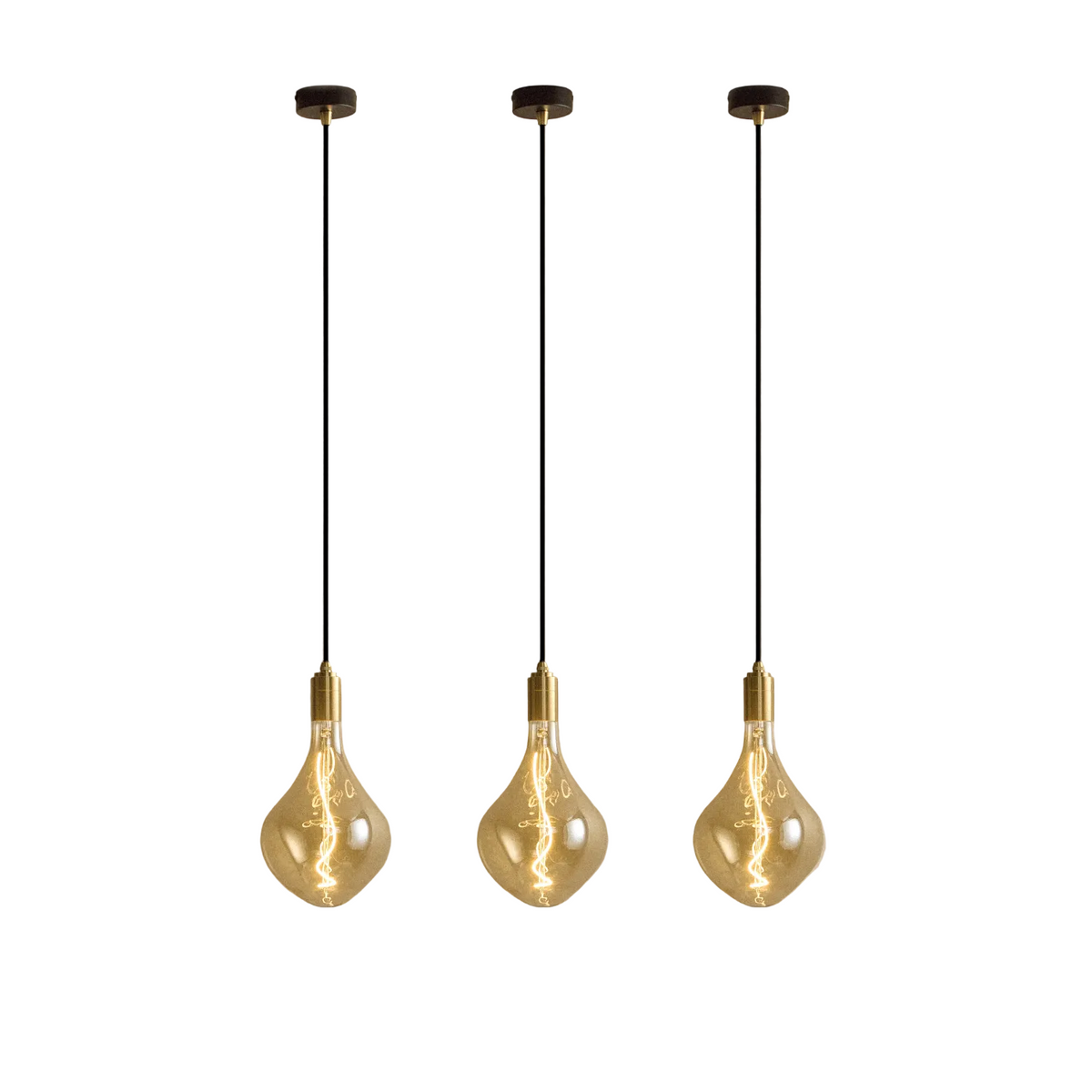 Voronoi II Pendant Light in Brass - Set of 3.