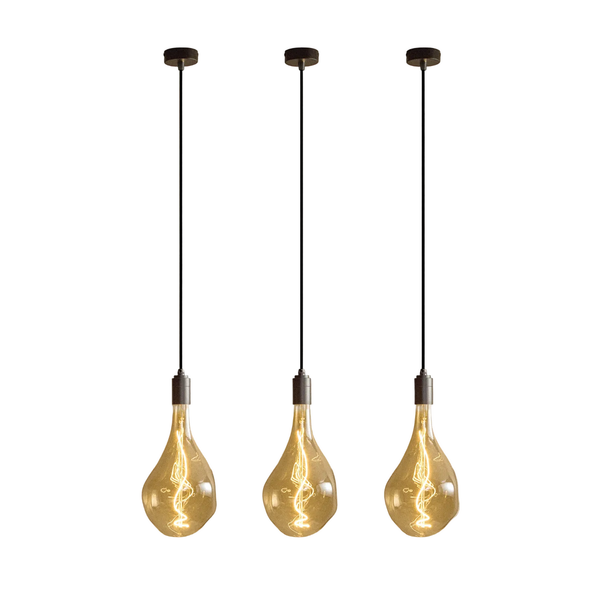 Voronoi III Pendant Light in Graphite - Set of 3.