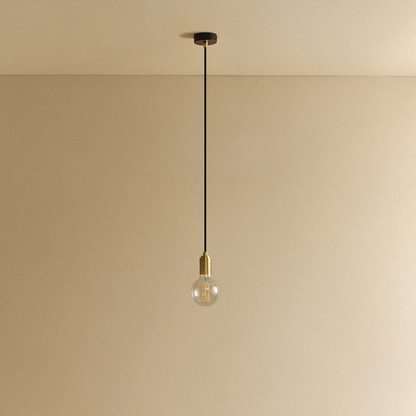 Elva Pendant Light Non-Tinted in Brass.