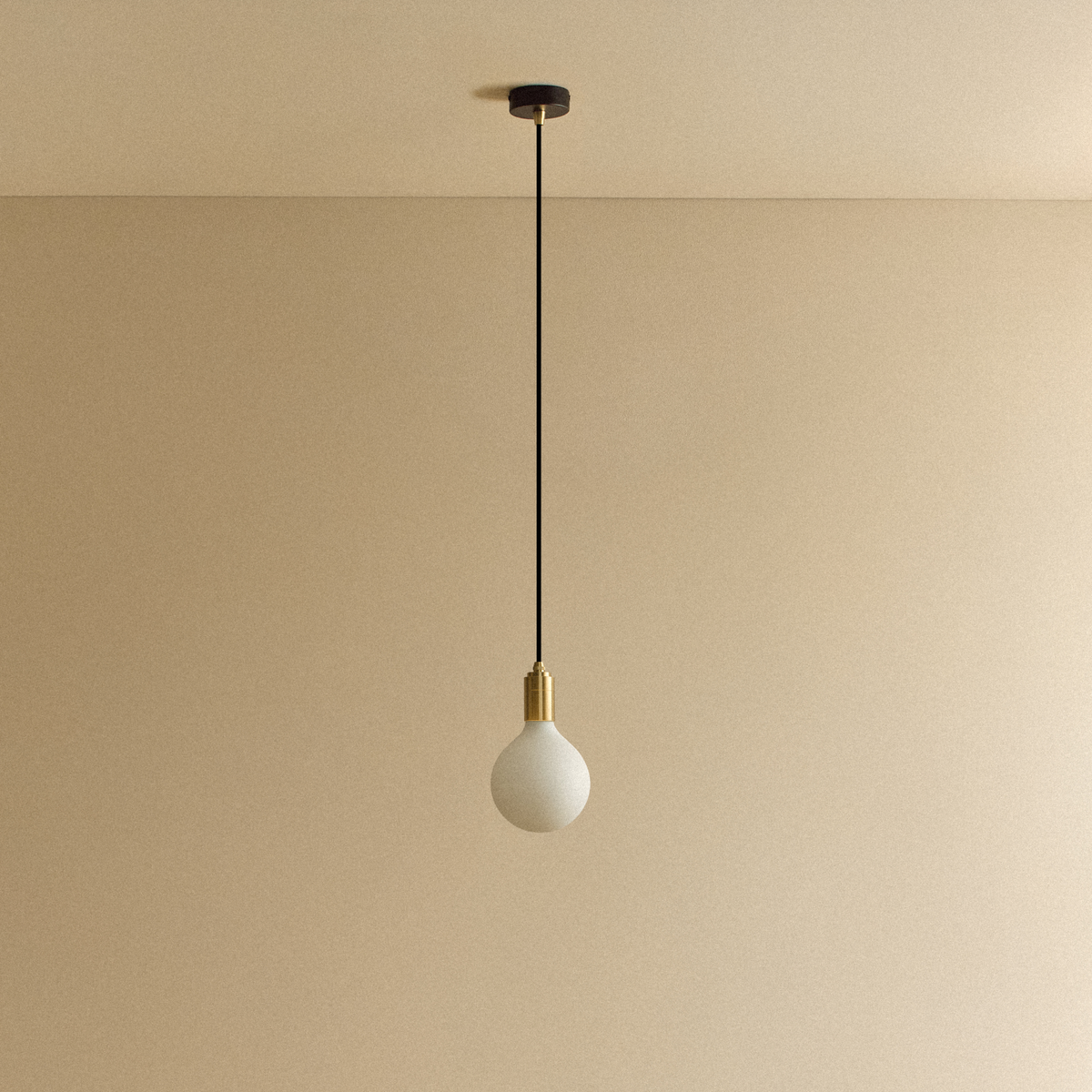 Porcelain III Pendant Light in Brass.