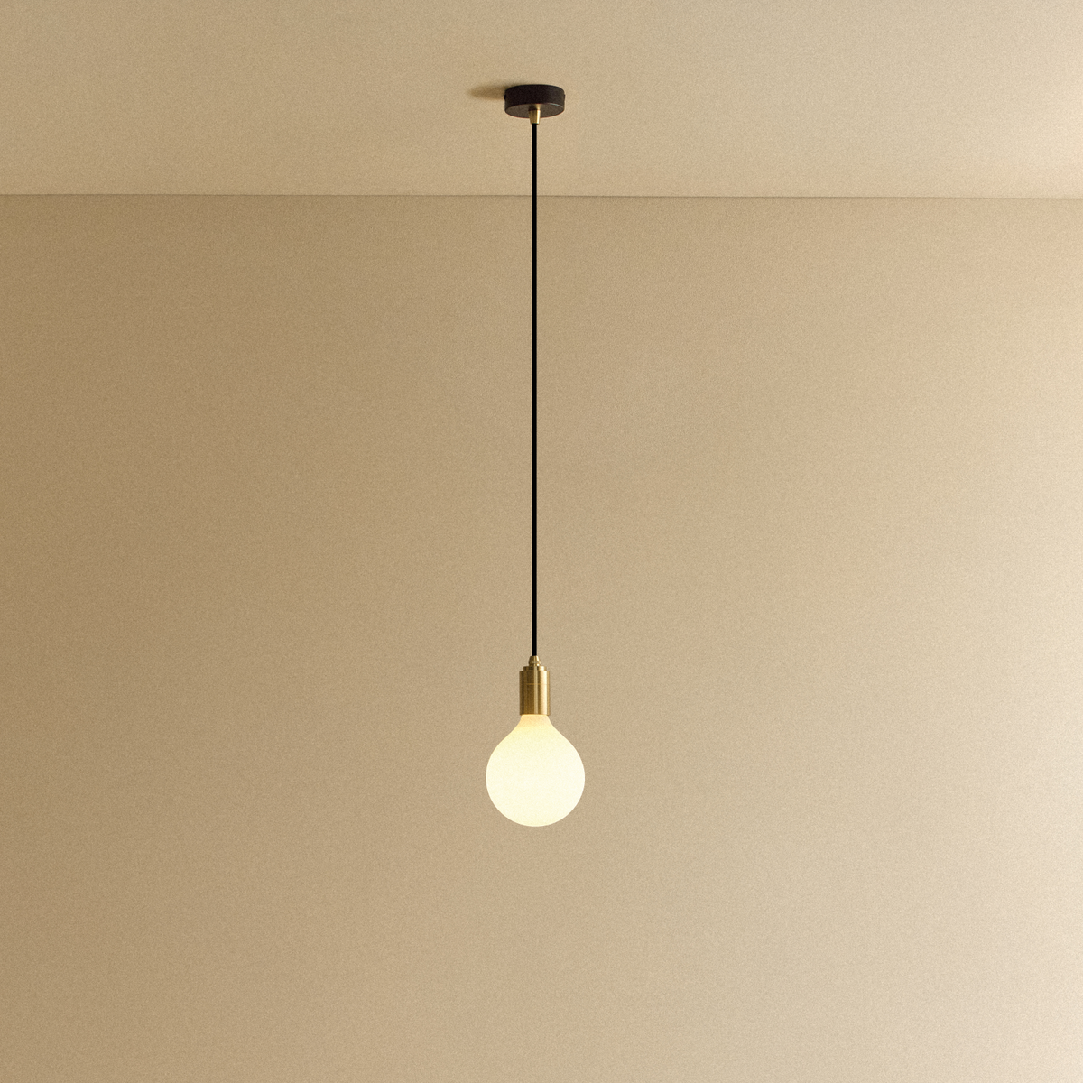 Porcelain III Pendant Light in Brass.