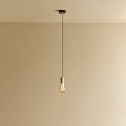Squirrel Cage Pendant Light in Brass.