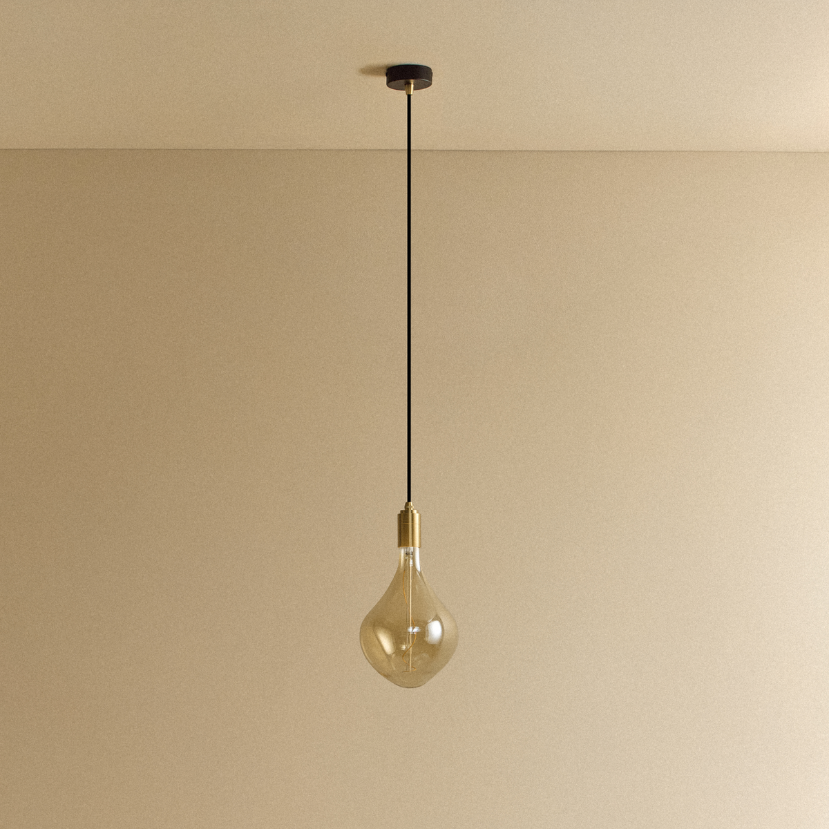 Voronoi II Pendant Light in Brass.