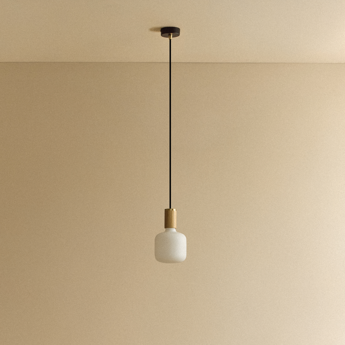 Oblo Pendant Light in Oak.
