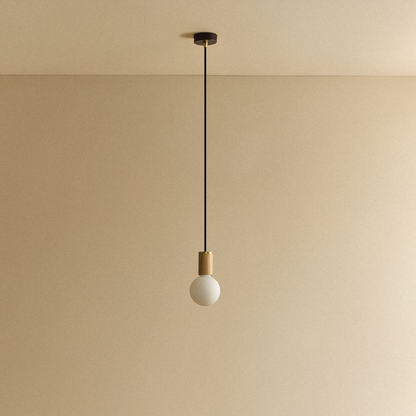 Sphere III Pendant Light in Oak.
