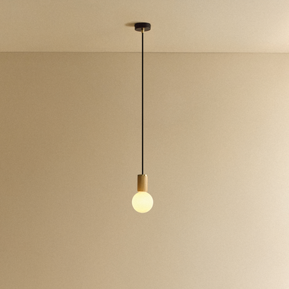 Sphere III Pendant Light in Oak.