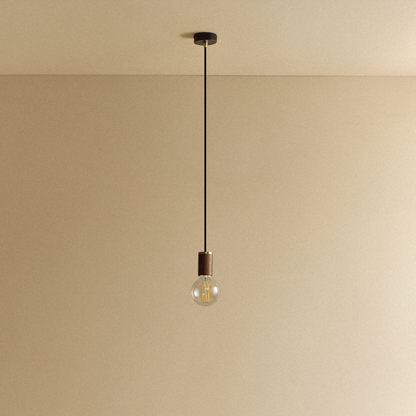 Elva Pendant Light Non-Tinted in Walnut.