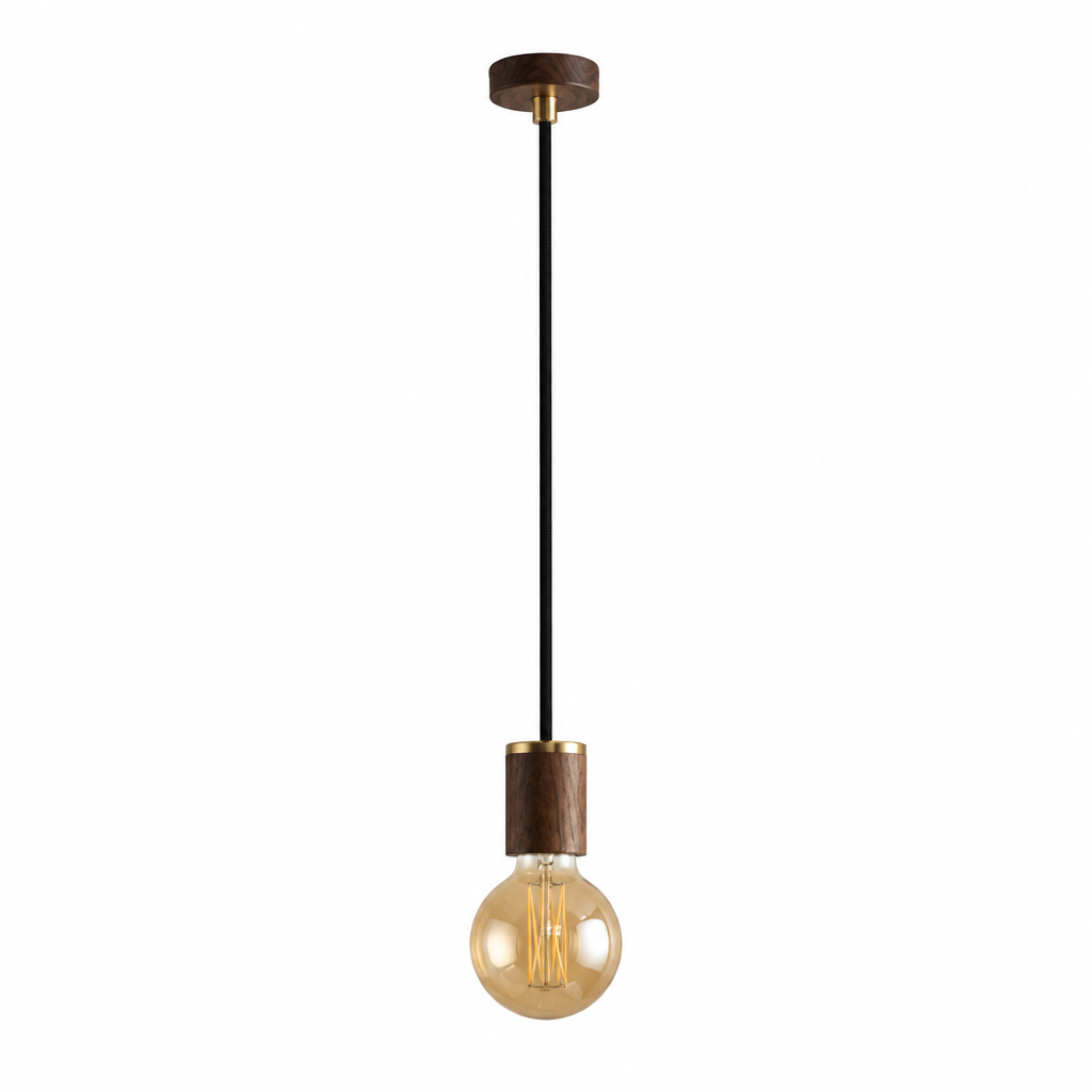 Elva Pendant Light Tinted in Walnut.