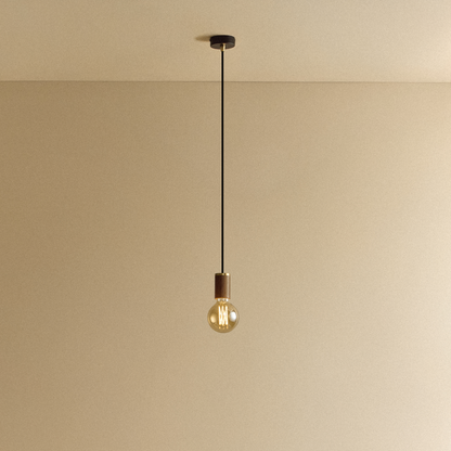 Elva Pendant Light Tinted in Walnut.