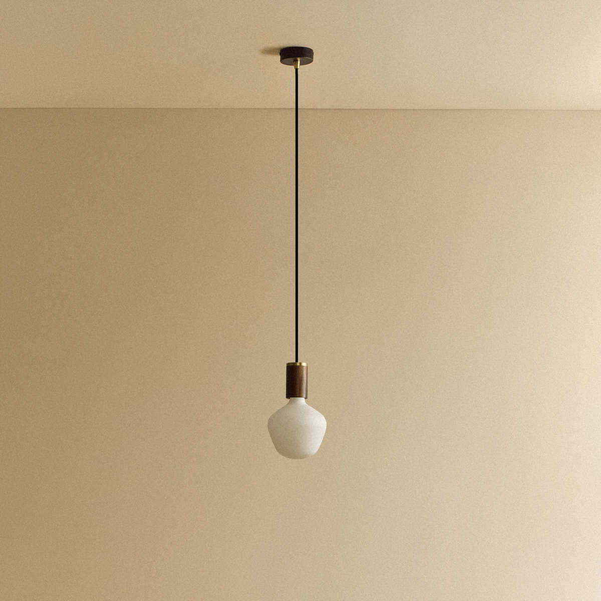 Enno Pendant Light in Walnut.
