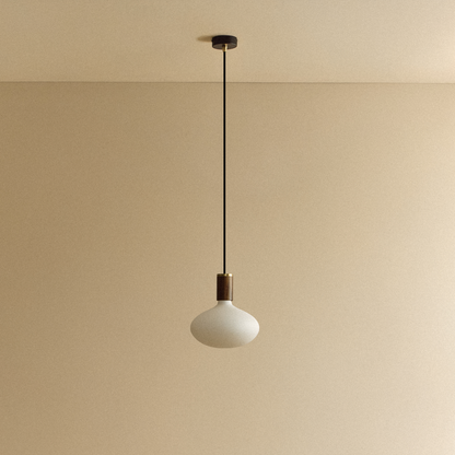 Oval II Pendant Light in Walnut.