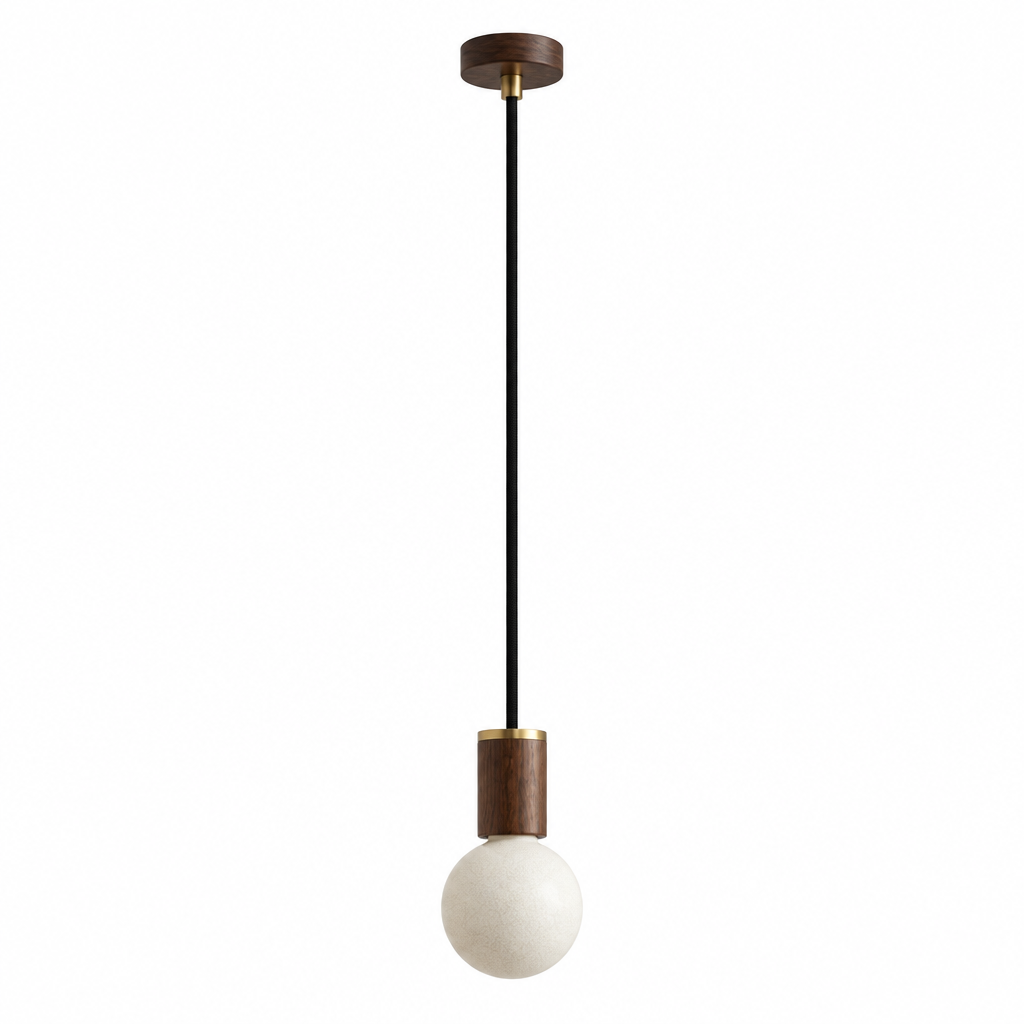 Porcelain II Pendant Light in Walnut.