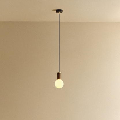 Porcelain II Pendant Light in Walnut.