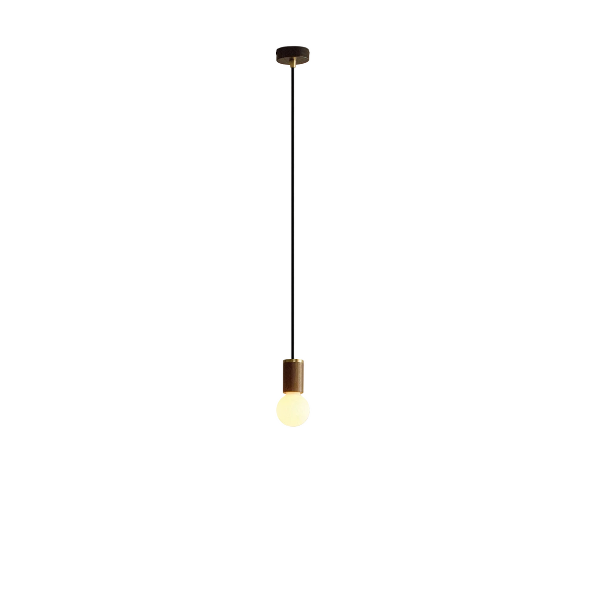 Sphere II Pendant Light in Walnut.