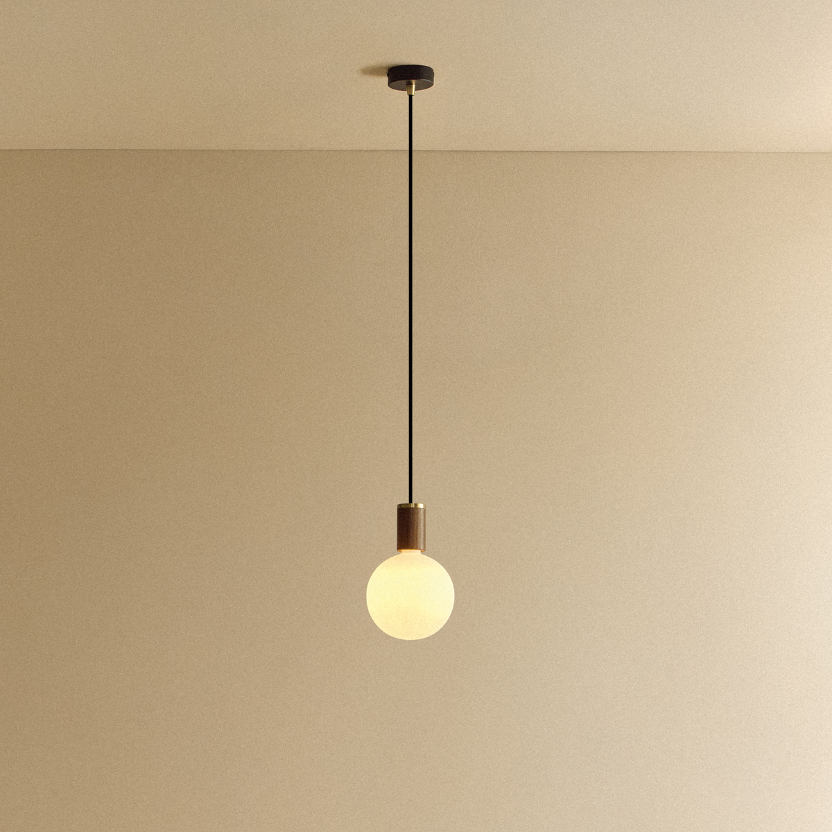 Sphere IV Pendant Light in Walnut