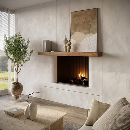 Smooth Solid Floating Timber Fireplace Mantel Shelf.