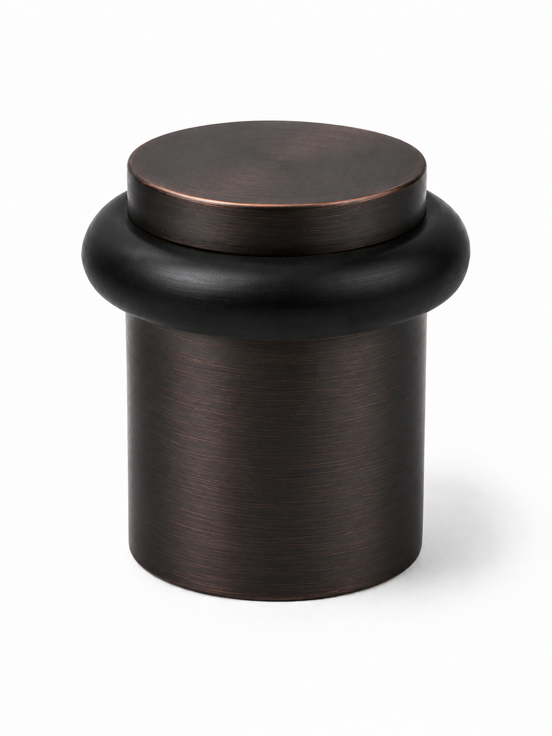 Heavy Duty Solid Brass Floor Door Stop Low Profile 1-3/4" Oil Rubbed Bronze Finish (US10B).