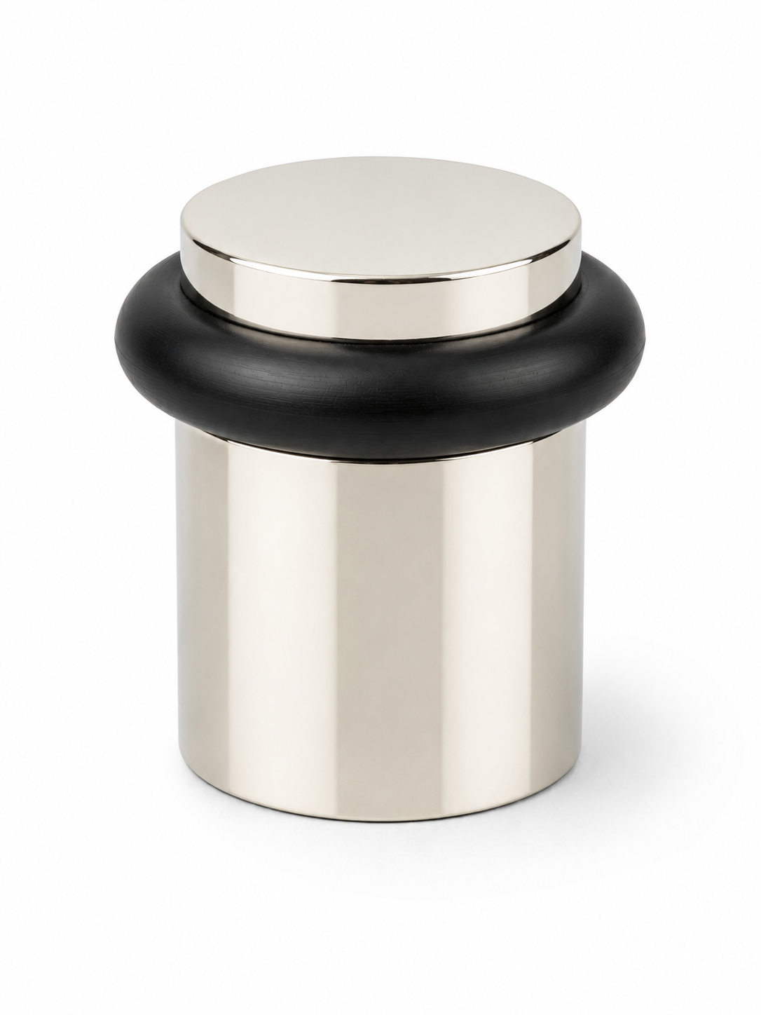 Heavy Duty Solid Brass Floor Door Stop Low Profile 1-3/4" Polished Nickel Finish (US14).