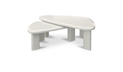 Sophie Outdoor Nesting Table Set Cream Lacquer